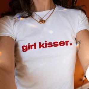 Lesbian Girl Kisser Pride Lgbtq Wlw Pansexual Bisexual Tshirt